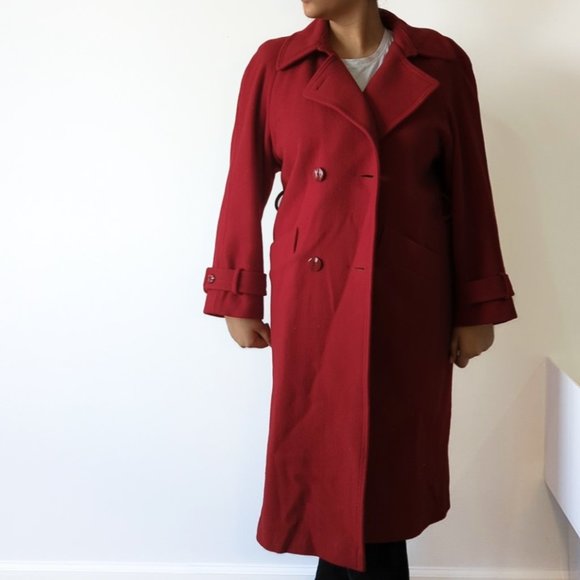 Vintage Pure Virgin Wool Long Coat size L - Picture 5 of 8